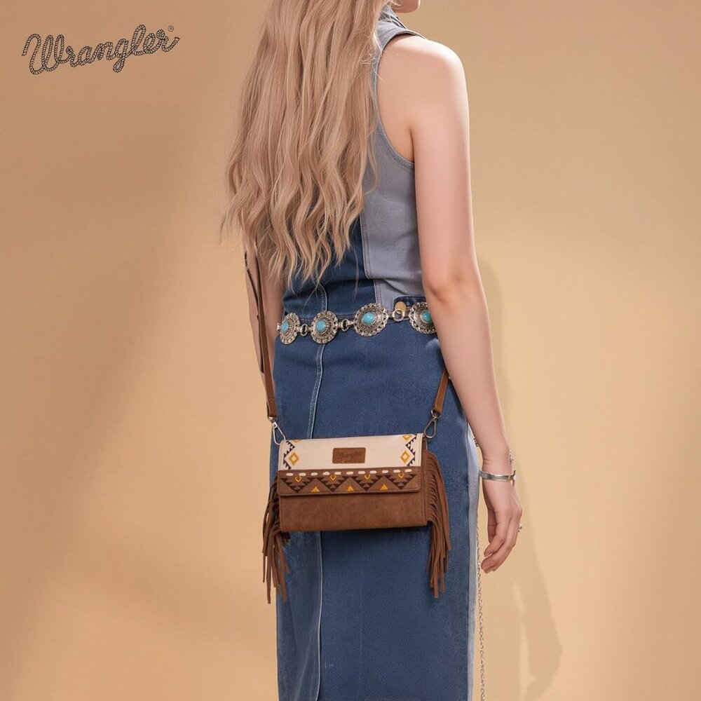 X Wrangler Western Wallet for Women RFID Blocking Wristlet Wallets with Aztec Em - Picture 3 of 8